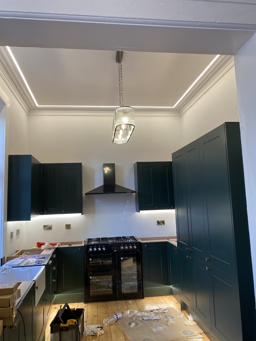 Kitchen electrical and feature lighting installation by MM Electrical Solutions